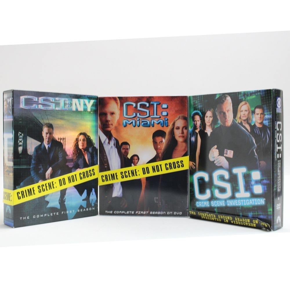 CSI DVD Bundle CSI NY Season 1 CSI Miami Season 1 CSI Las Vegas Season 2 Box Set
